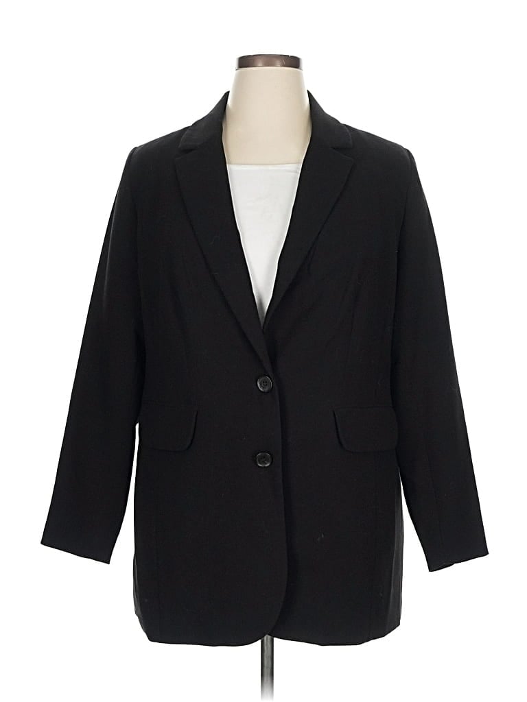 Pre-owned Eloquii Blazer Jacket In Black