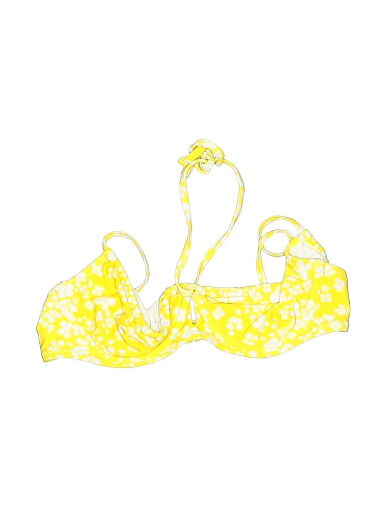 Pre-owned Aerie Swimsuit Top Yellow Swimwear
