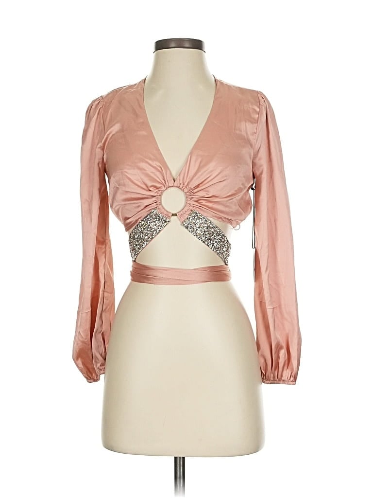 Pre-owned Milk & Honey 3/4 Sleeve Blouse In Pink