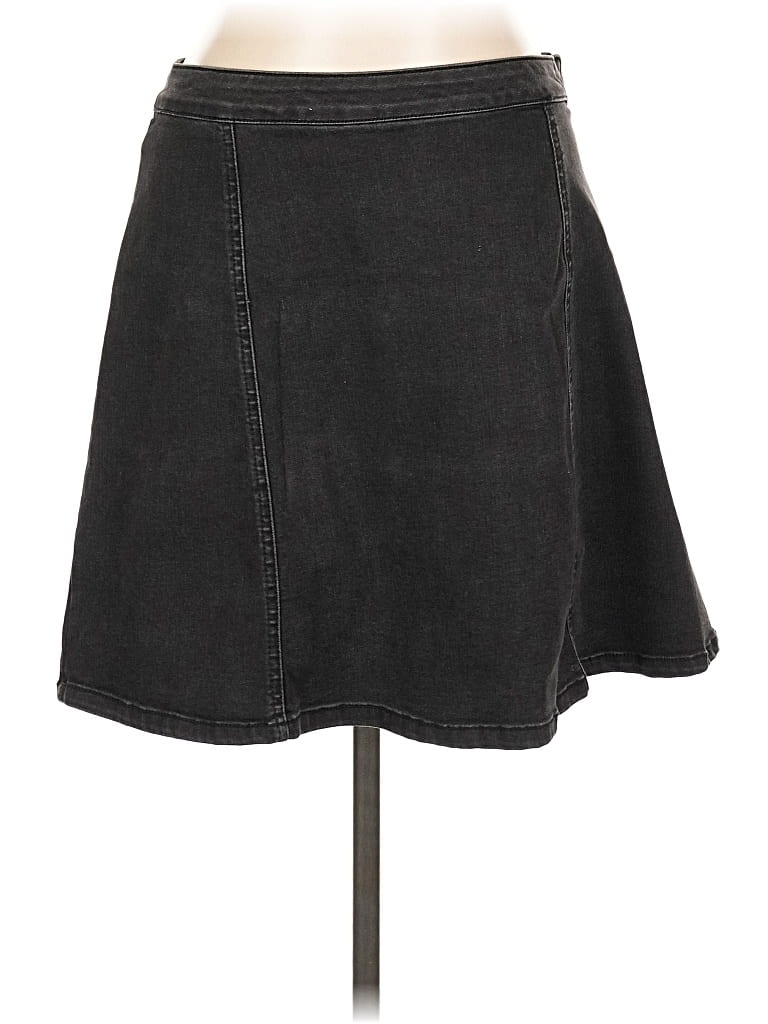 Pre-owned 1.state Denim Skirt In Black