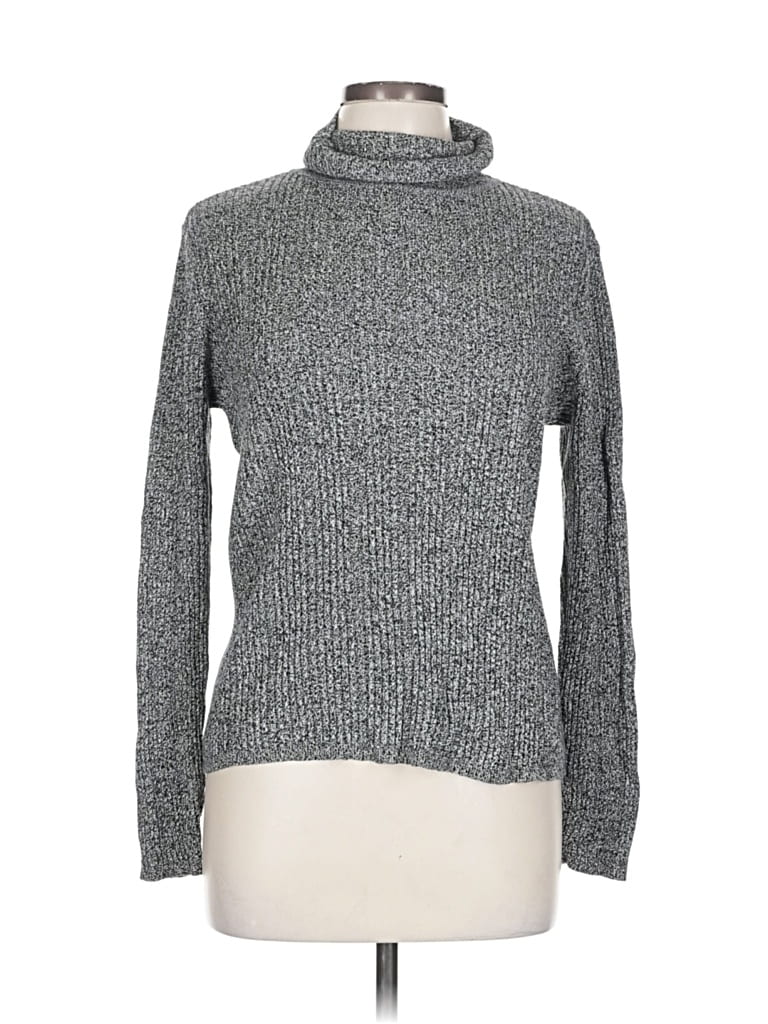 Pre-owned Liz Claiborne Turtleneck Sweater In Gray