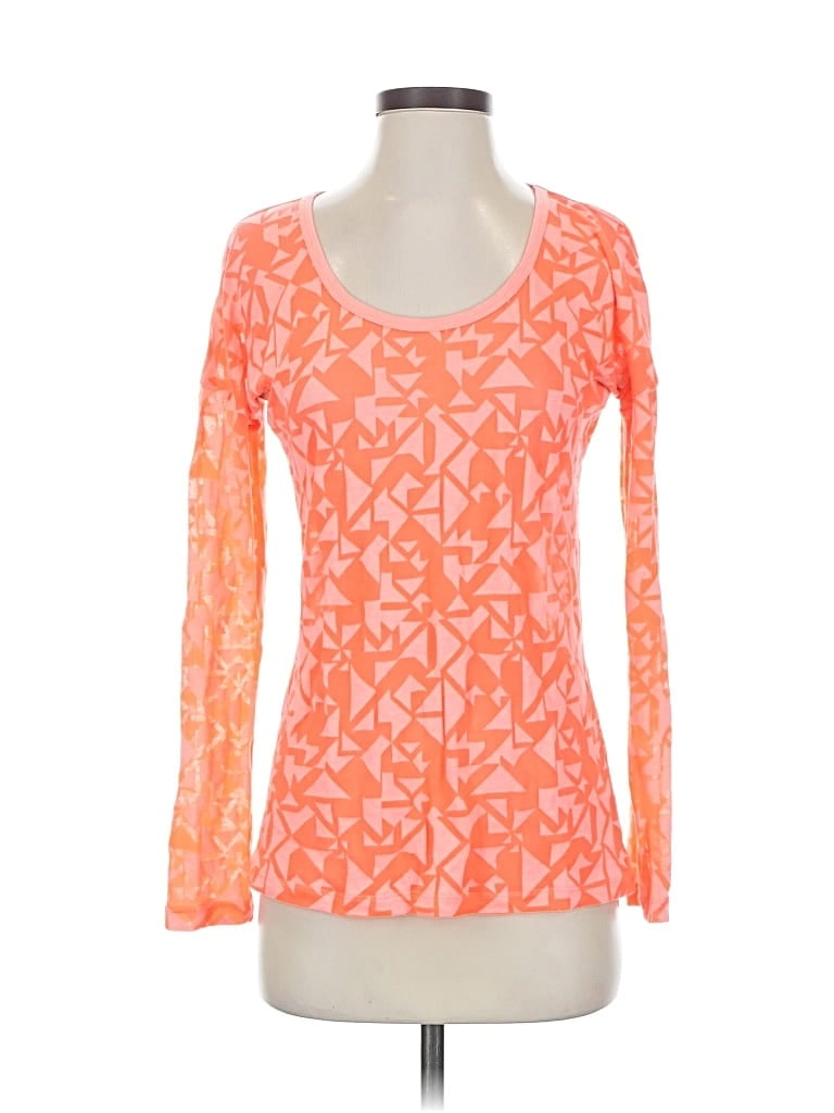 Pre-owned Lorna Jane Active Long Sleeve T-shirt In Orange