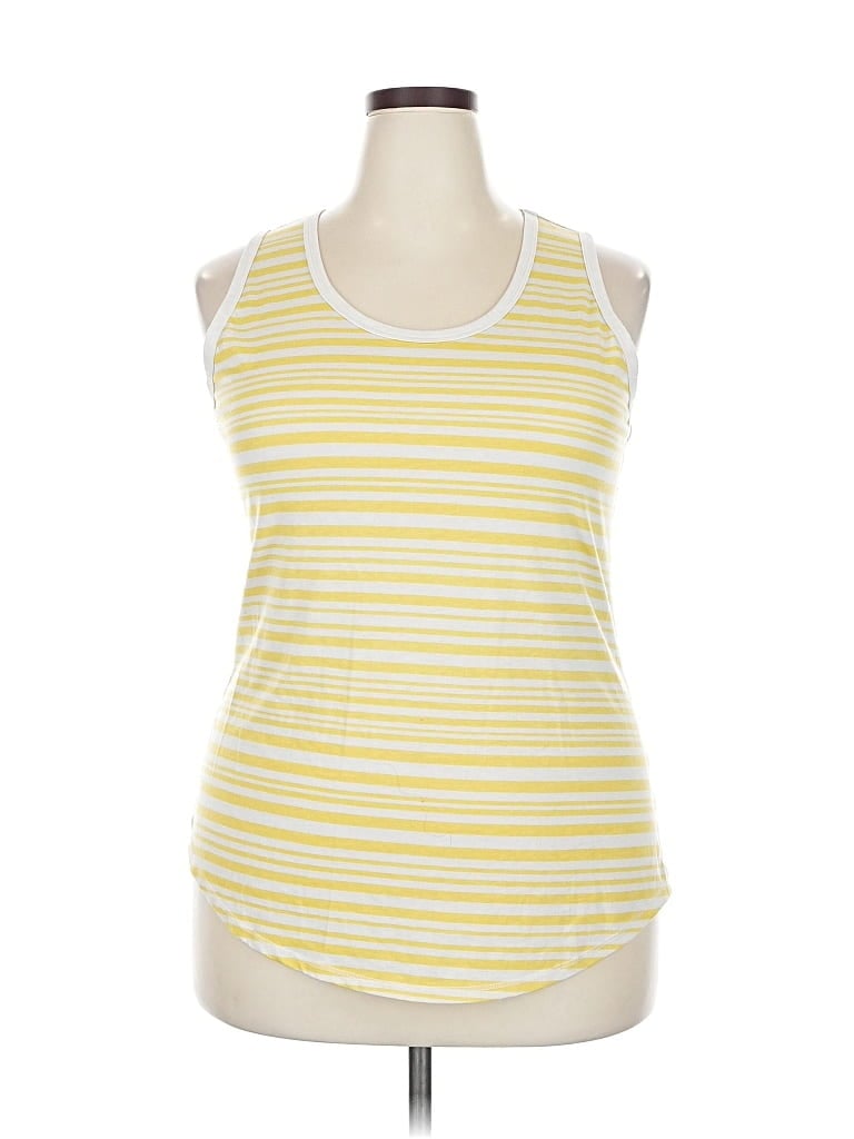 Pre-owned Lularoe Tank Top Yellow Halter Neckline Tops