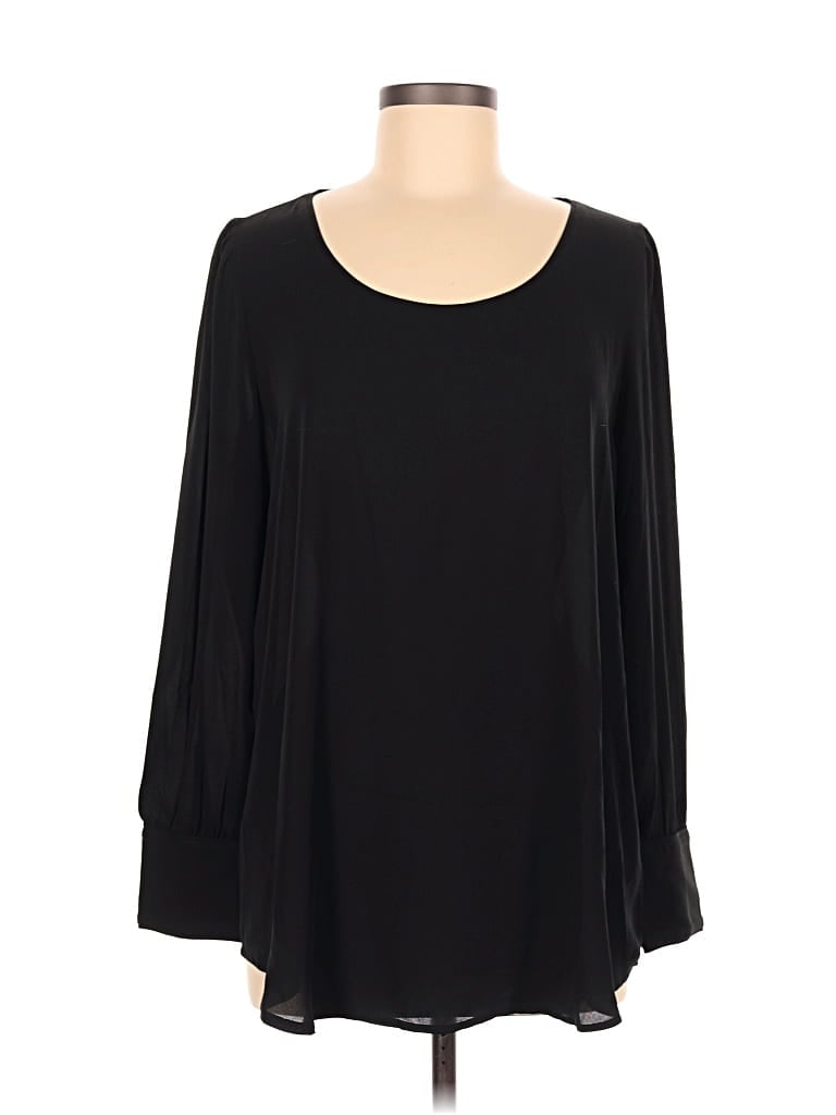 Pre-owned Ann Taylor Loft Long Sleeve T-shirt In Black