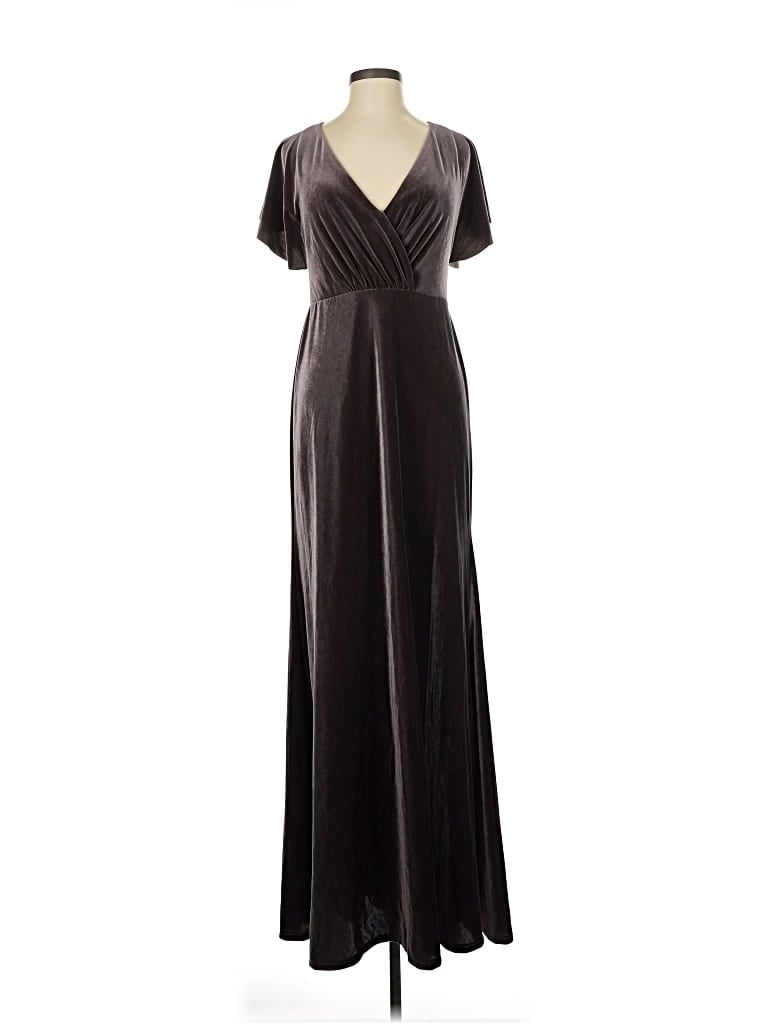 Pre-owned Jenny Yoo Collection Cocktail Dress In Brown