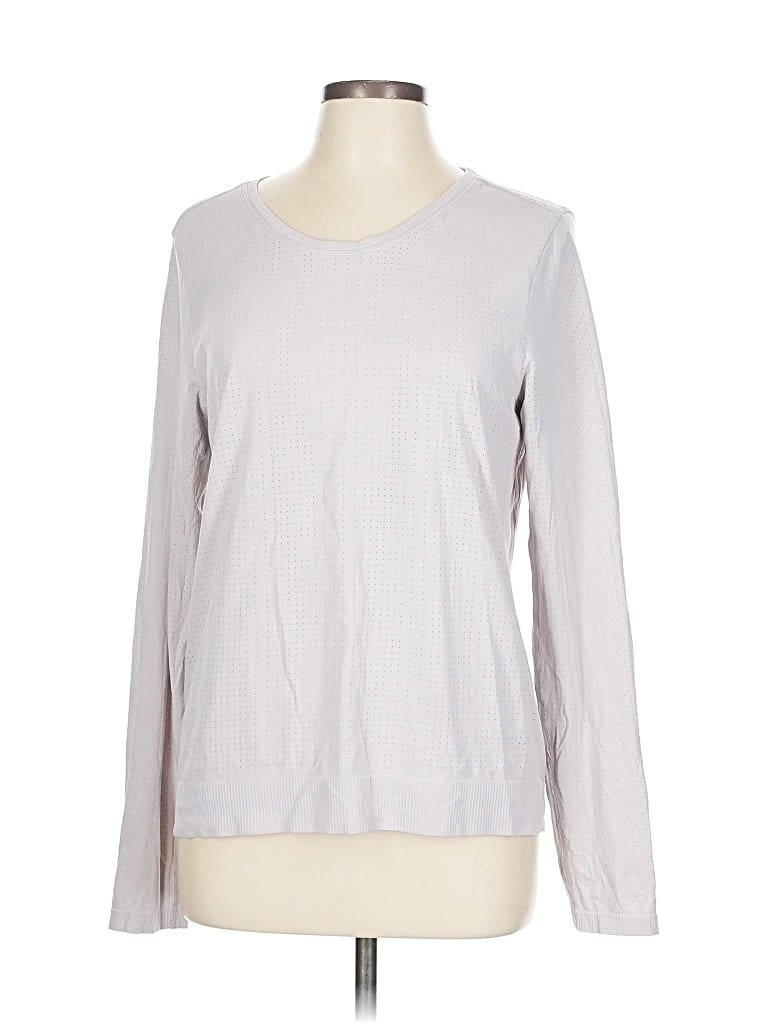 Pre-owned Athleta Long Sleeve T-shirt In Gray