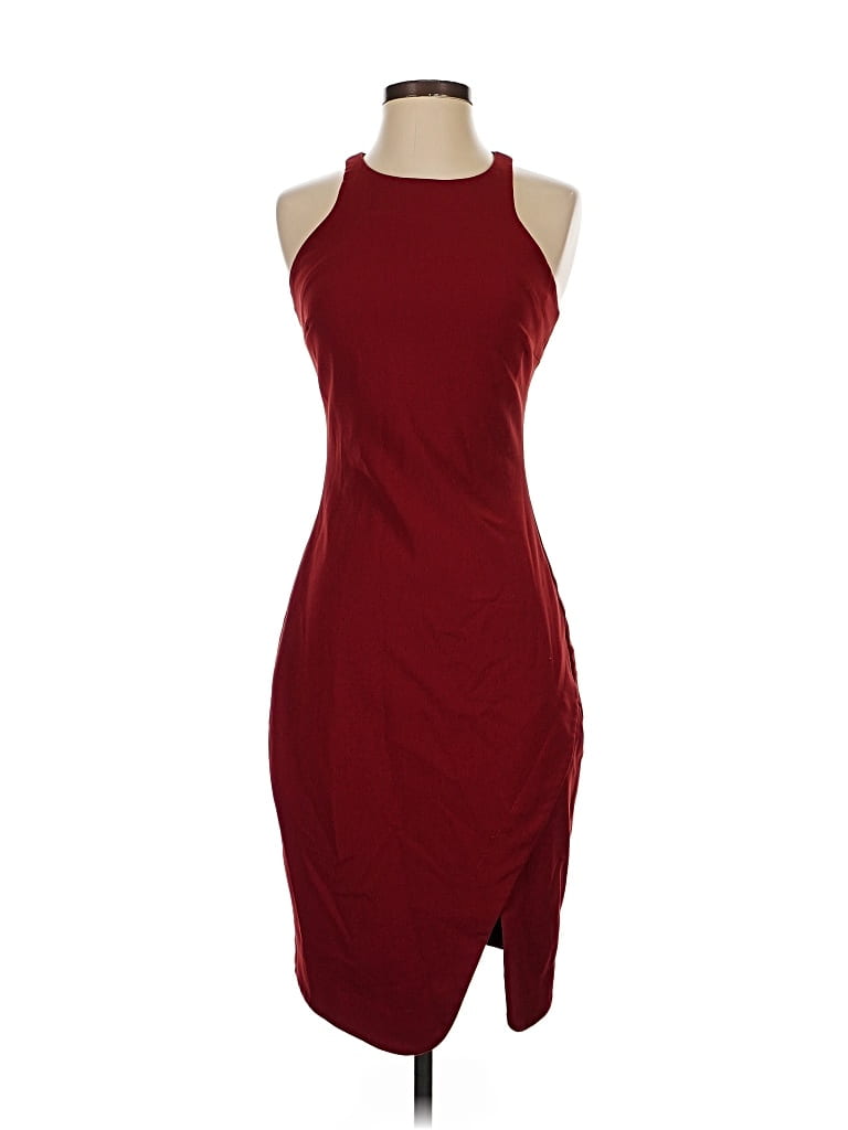 Pre-owned Elizabeth And James Cocktail Dress In Burgundy