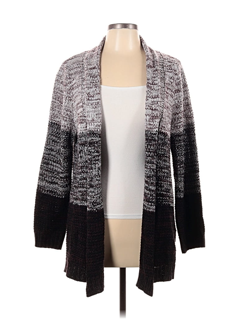 Pre-owned Croft & Barrow Cardigan Sweater In Gray