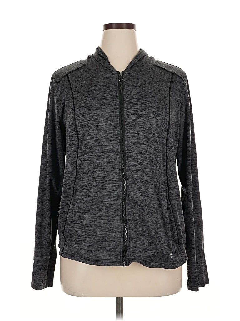 Pre-owned Xersion Track Jacket In Gray