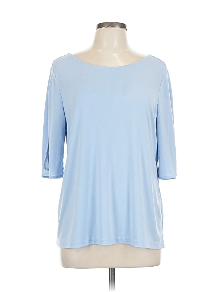 Pre-owned Grace 3/4 Sleeve Top Blue Boatneck Tops