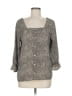 Bobeau 100% Polyester Gray 3/4 Sleeve Blouse Size M - photo 1