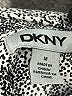 DKNY 100% Polyester Animal Print Silver Long Sleeve Blouse Size M - photo 4
