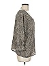 Bobeau 100% Polyester Gray 3/4 Sleeve Blouse Size M - photo 4