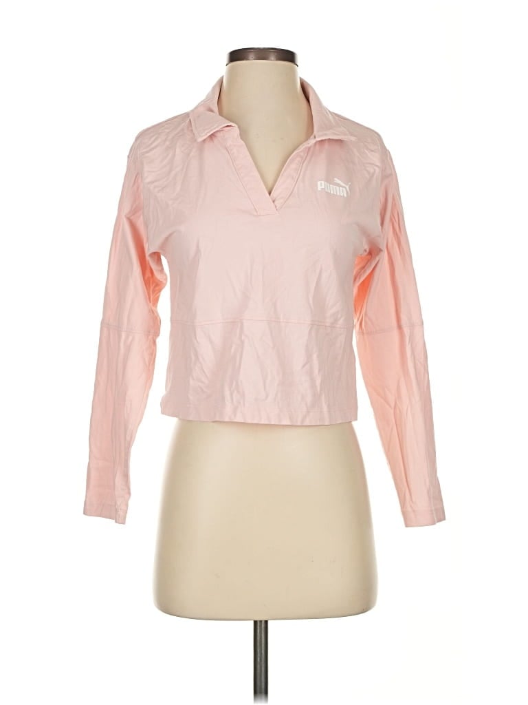 Pre-owned Puma Long Sleeve Blouse In Pink