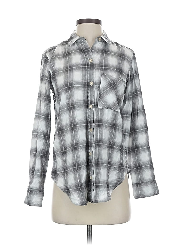 Click to view more detailed imagery on our partner's website Pre-owned Abercrombie & Fitch Long Sleeve Button Down Shirt In Gray