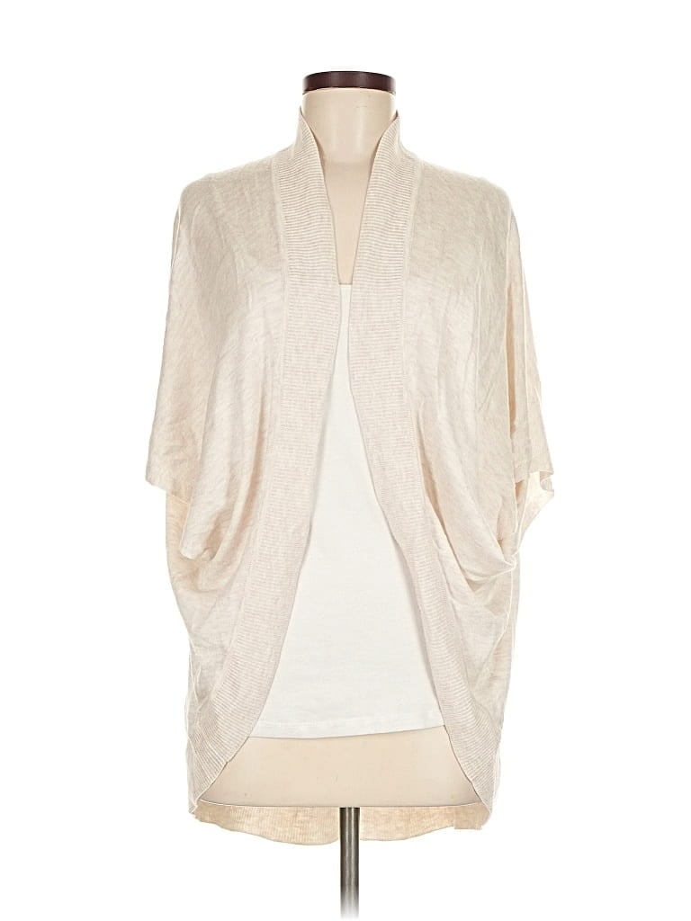 Pre-owned Ann Taylor Loft Cardigan Sweater In White