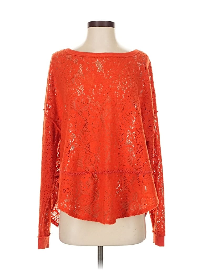 Pre-owned Free People Pullover Sweater In Orange