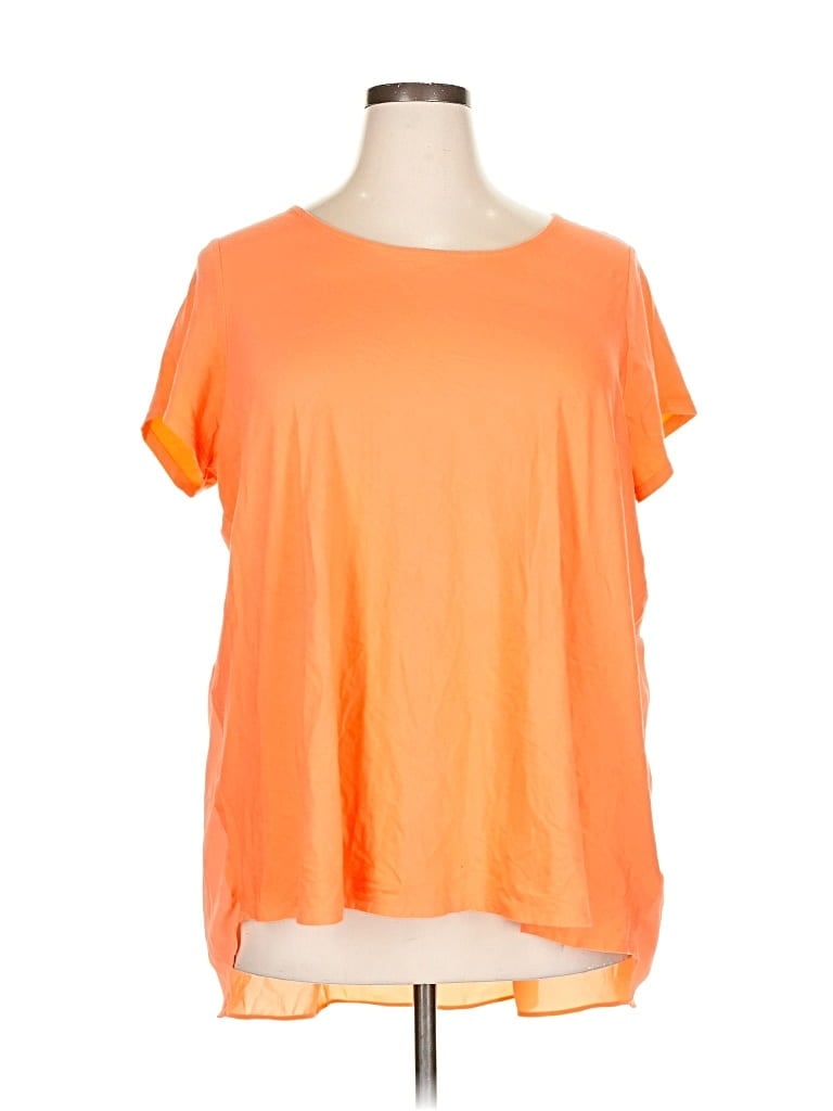 Pre-owned Lands' End Short Sleeve T-shirt In Orange