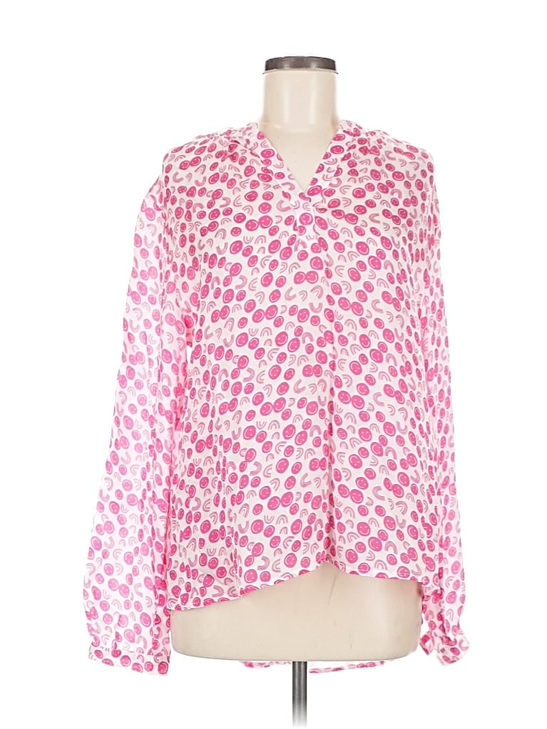 Pre-owned Assorted Brands 3/4 Sleeve Blouse In Pink