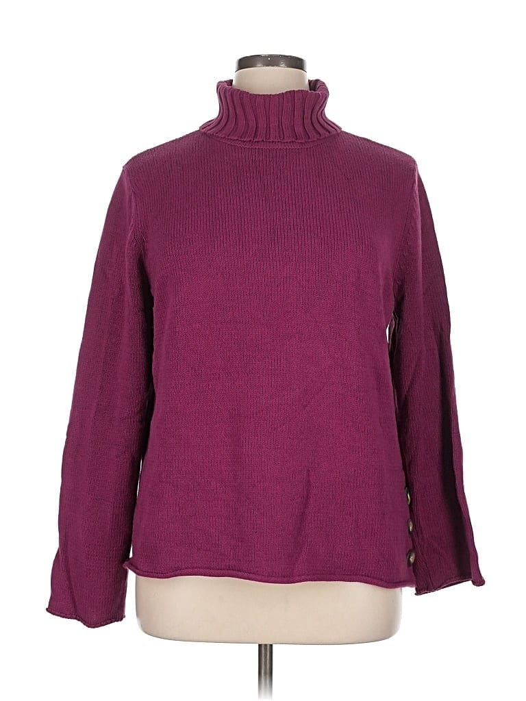 Click to view more detailed imagery on our partner's website Pre-owned Jjill Turtleneck Sweater In Burgundy