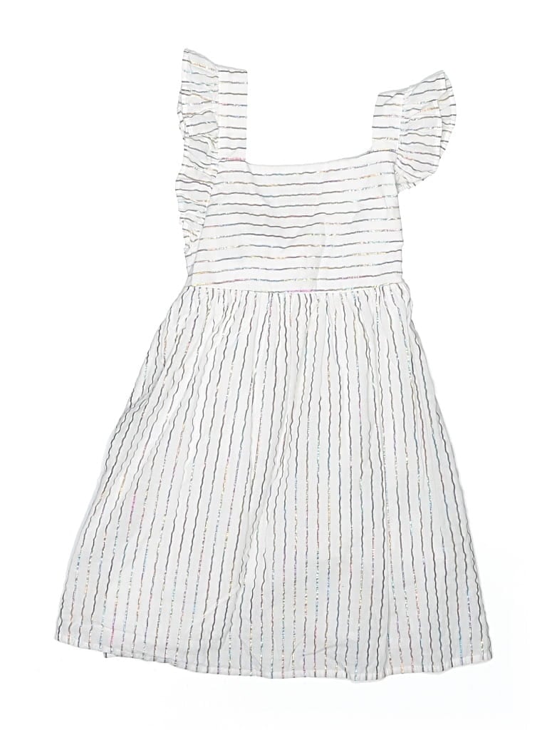 Pre-owned Crewcuts Outlet Kids' Dress In White
