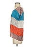 Splendid 100% Rayon Color Block Silver Blue Short Sleeve Top Size XS - photo 5