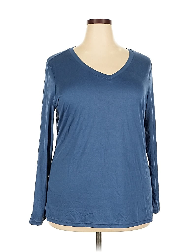 Pre-owned Zeagoo 3/4 Sleeve T-shirt In Blue