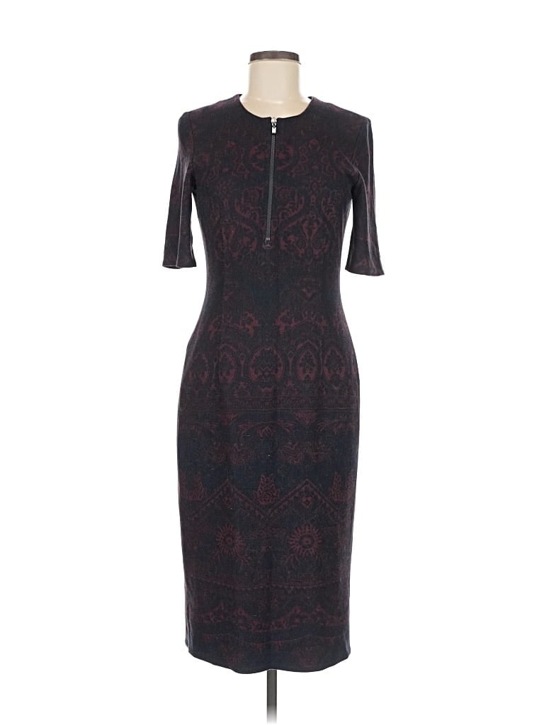 Pre-owned W By Worth Cocktail Dress In Burgundy