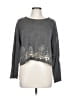 Lauren Vidal Metallic Silver Pullover Sweater Size L - photo 1