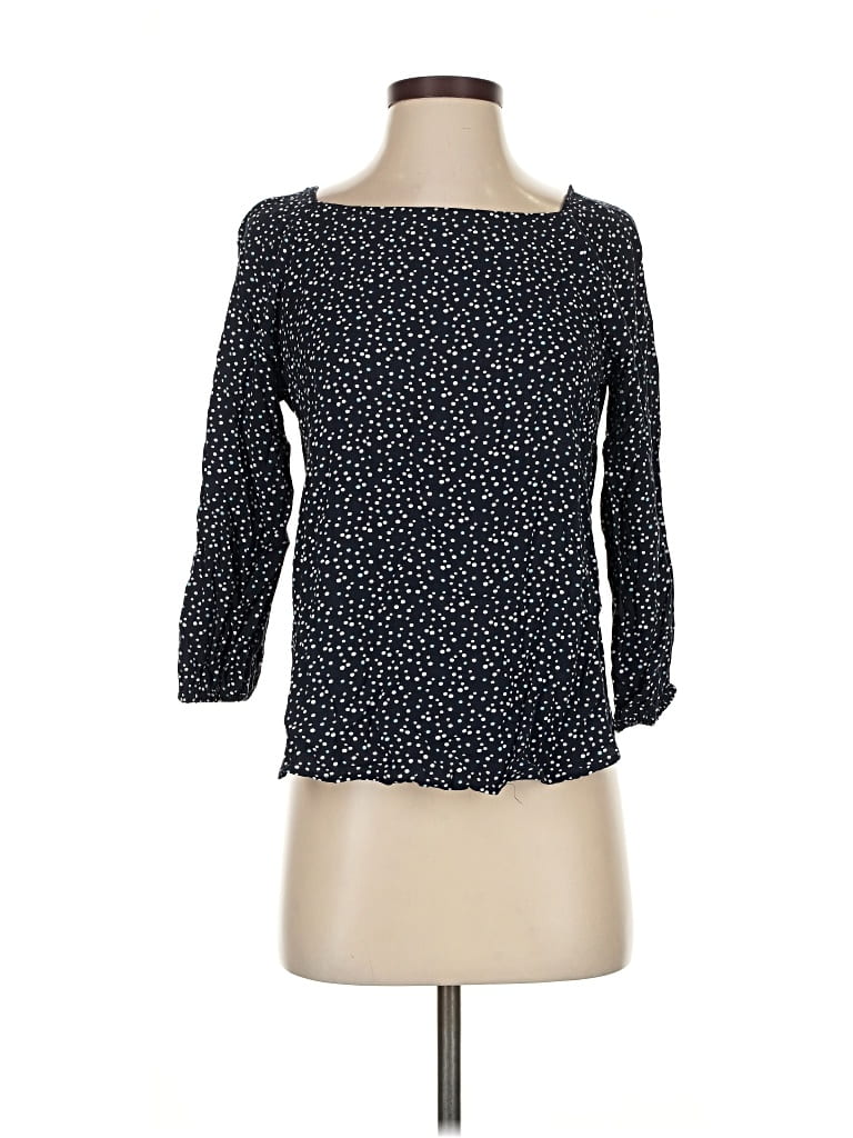 Pre-owned Ann Taylor Loft Outlet 3/4 Sleeve Blouse In Black