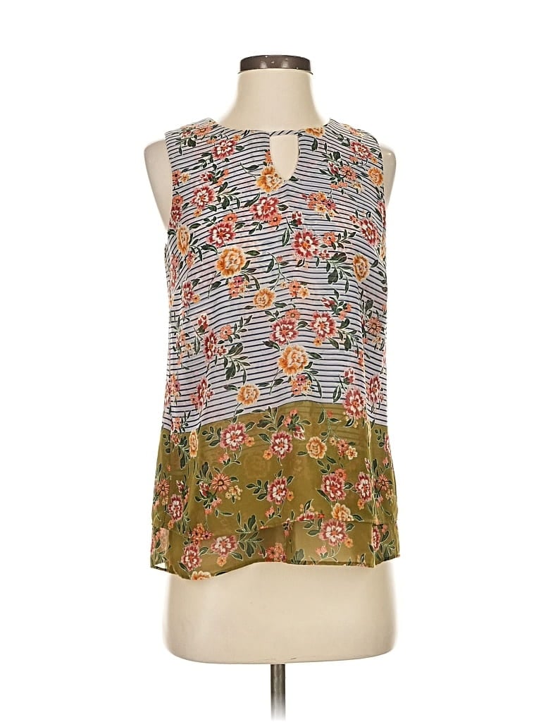 Pre-owned Cabi Sleeveless Blouse In Green