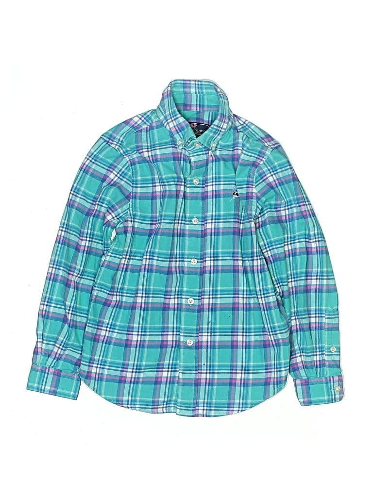 Click to view more detailed imagery on our partner's website Pre-owned Vineyard Vines Kids' Long Sleeve Button Down Shirt In Blue