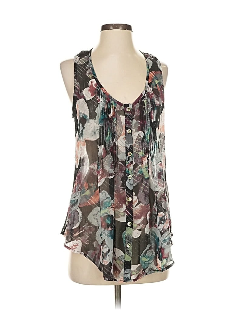 Pre-owned American Rag Cie Sleeveless Blouse In Gray