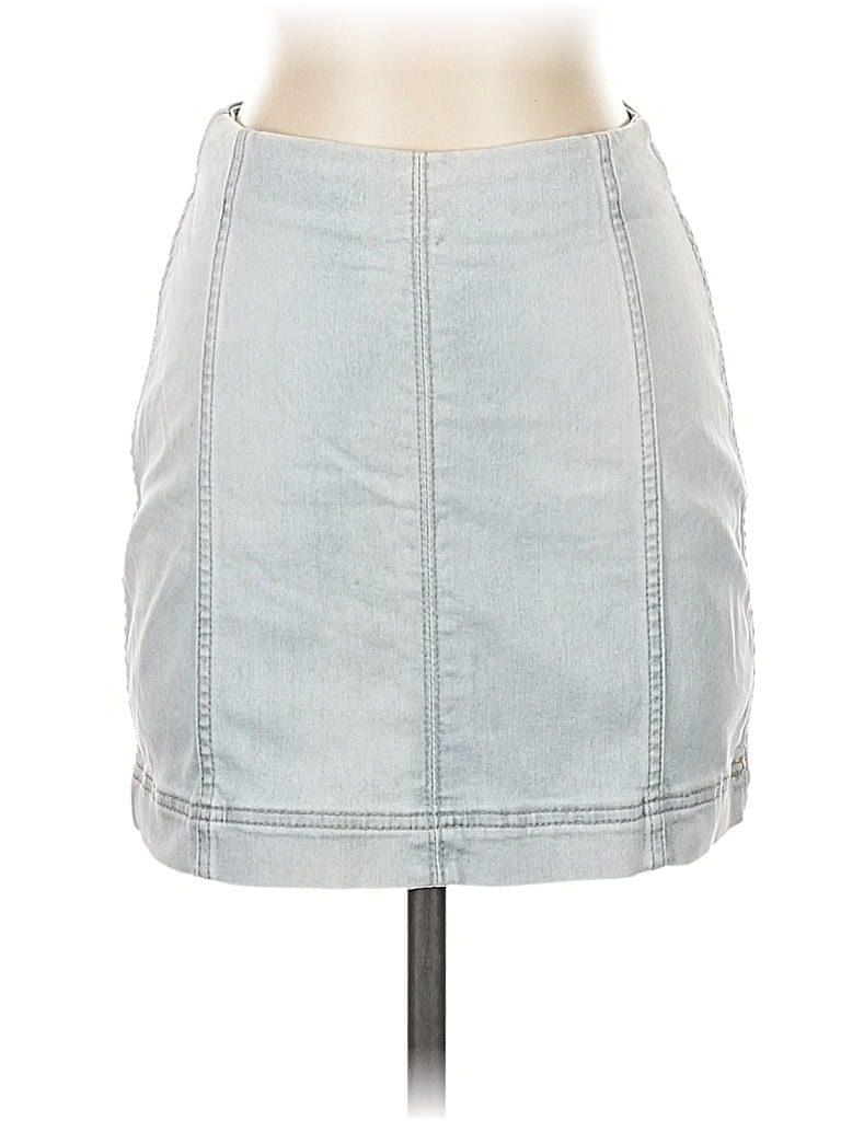 Pre-owned Wild Fable Denim Skirt In Gray