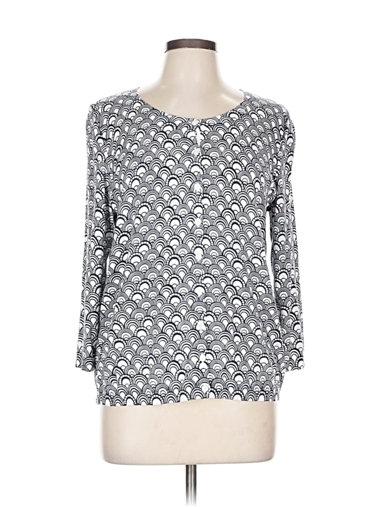 Pre-owned Talbots 3/4 Sleeve T-shirt In Gray