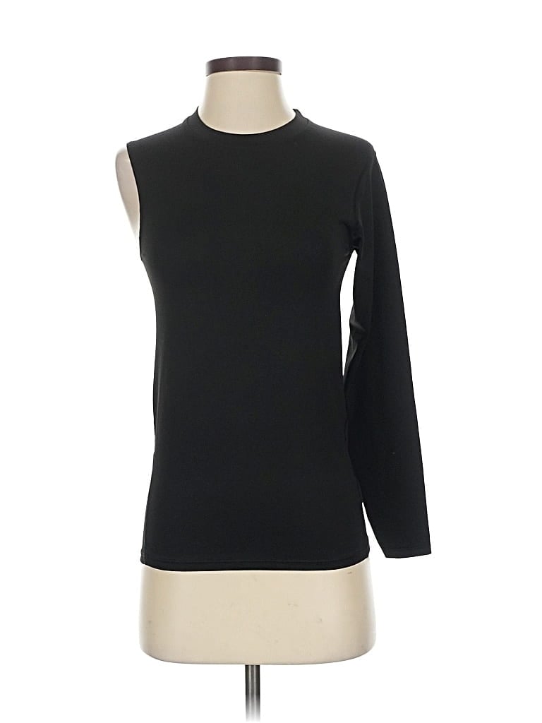 Pre-owned Unbranded 3/4 Sleeve T-shirt In Black