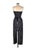 Hem & Thread Stripes Black Jumpsuit Size M - photo 2