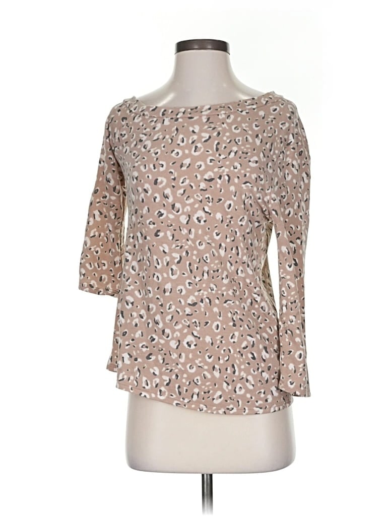 Pre-owned Gilli 3/4 Sleeve T-shirt In Brown