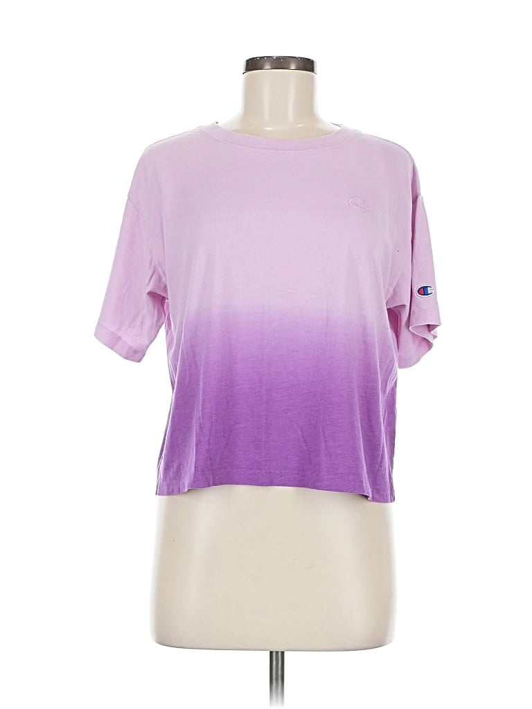 Pre-owned Champion Short Sleeve T-shirt In Purple