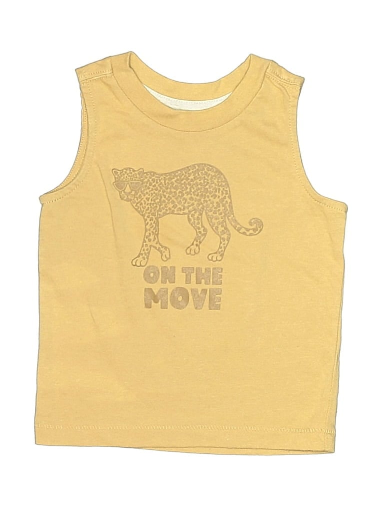 Pre-owned Okie Dokie Babies' Sleeveless T-shirt In Yellow