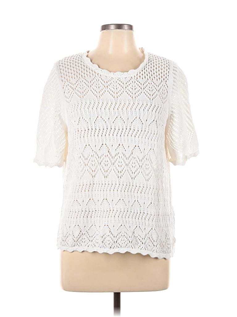 Pre-owned Gap Pullover Sweater In White