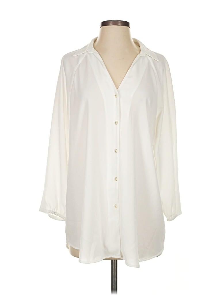 CABI Pre-owned 3/4 Sleeve Blouse In White