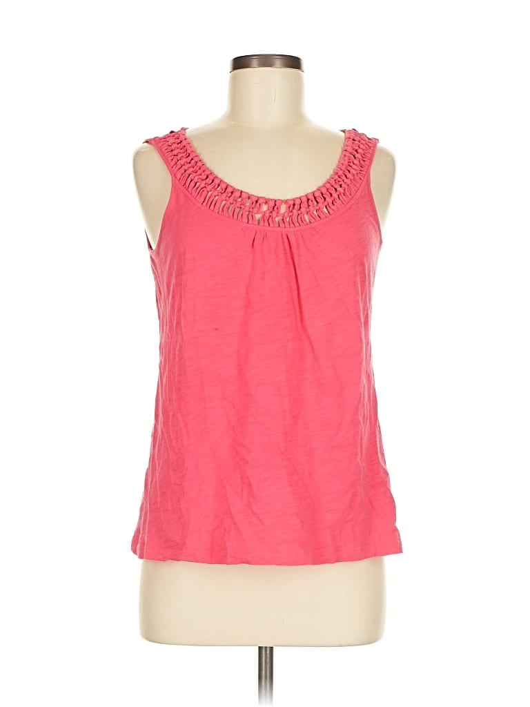 Pre-owned Ann Taylor Loft Outlet Tank Top Pink Halter Neckline Tops