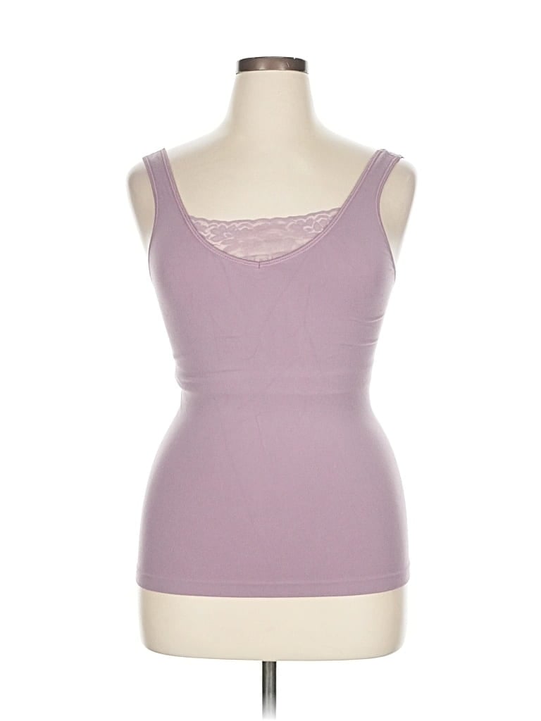 Pre-owned Rhonda Shear Tank Top Purple Strapless Neckline Tops