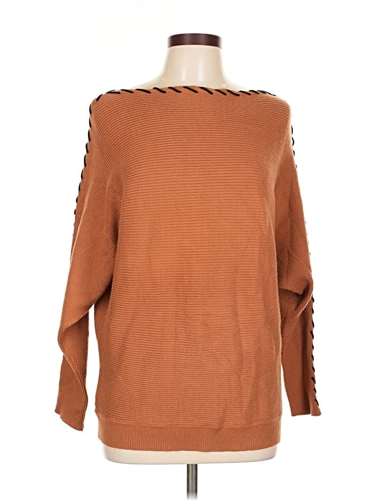 Pre-owned T Tahari Pullover Sweater In Brown