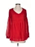 Sunny Leigh 100% Polyester Red Long Sleeve Blouse Size S - photo 1
