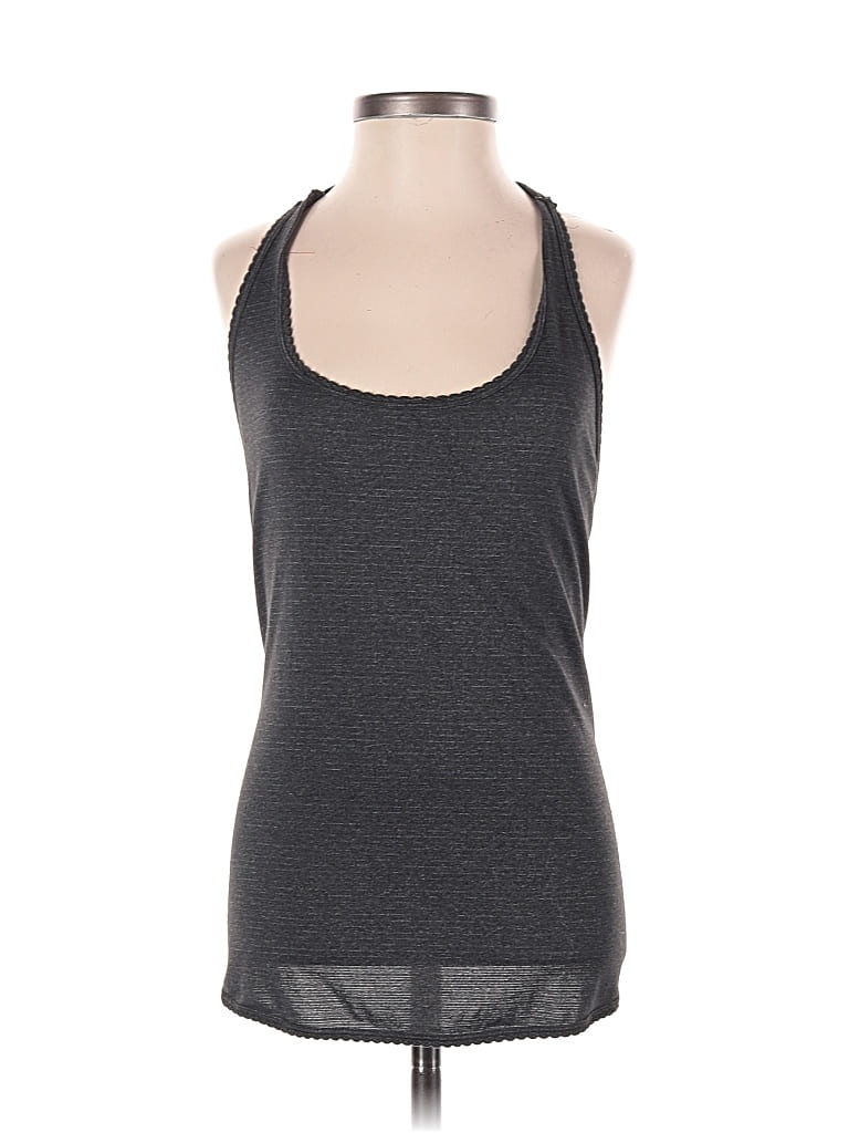 Pre-owned Lululemon Athletica Tank Top Gray Halter Neckline Tops