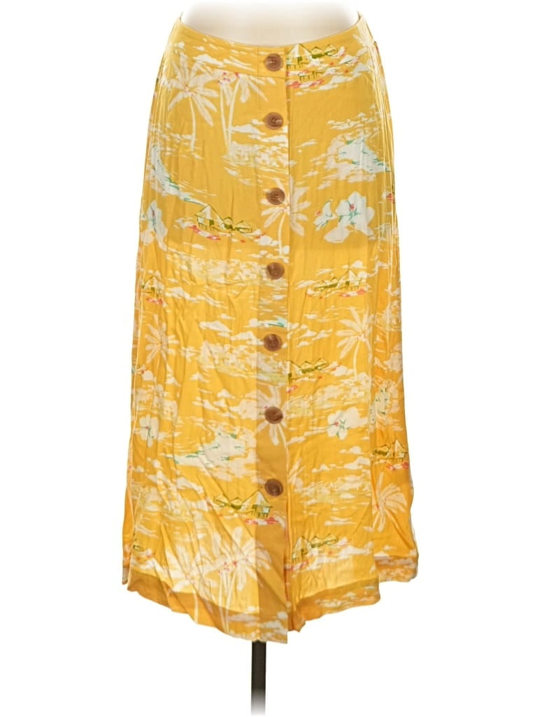 Pre-owned Lc Lauren Conrad Casual Skirt In Yellow