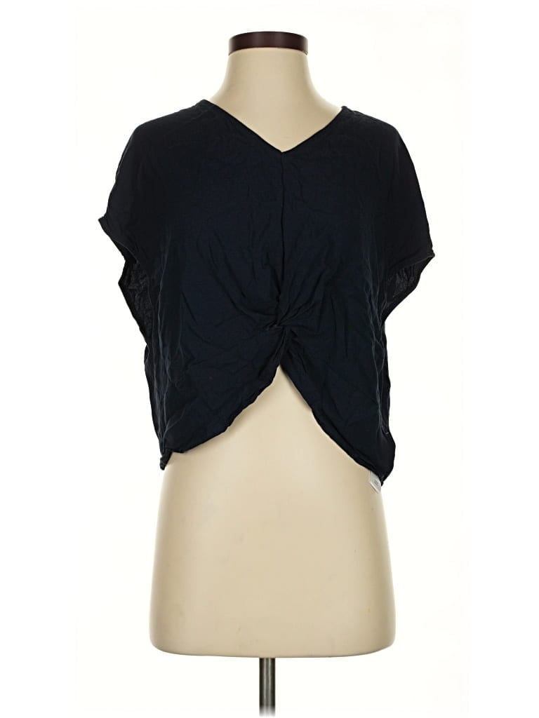 SPLENDID Pre-owned Short Sleeve Blouse In Black