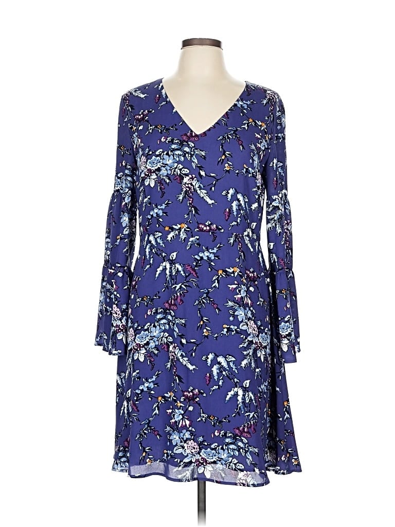 Pre-owned Ann Taylor Loft Casual Dress In Blue